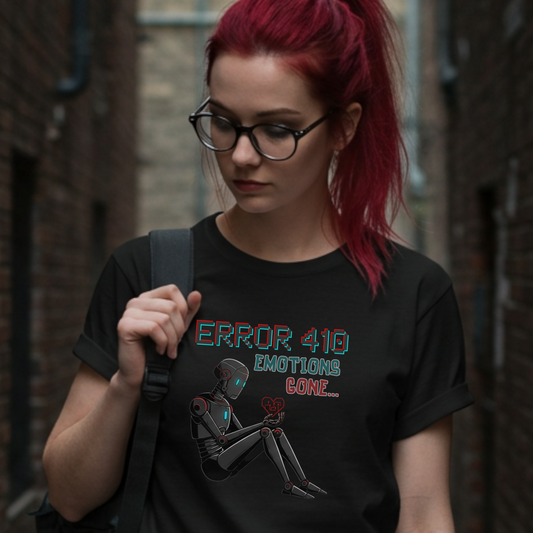 Error 410 Emotions Gone Unisex Softstyle T-Shirt - Tech Inspired Graphic Tee