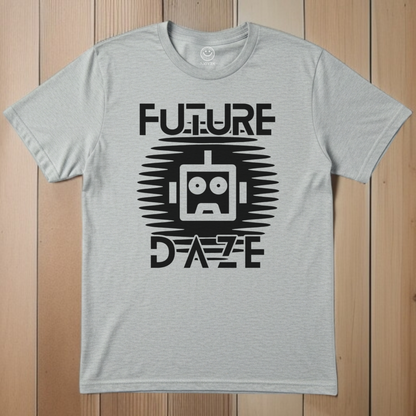 'Future Daze' – Unisex Softstyle T-Shirt. Escape the ordinary and vibe in the future.