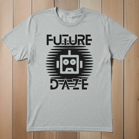 'Future Daze' – Unisex Softstyle T-Shirt. Escape the ordinary and vibe in the future.