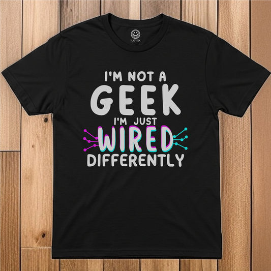 Wired Differently Unisex T-Shirt - Fun Geek Humor Tee