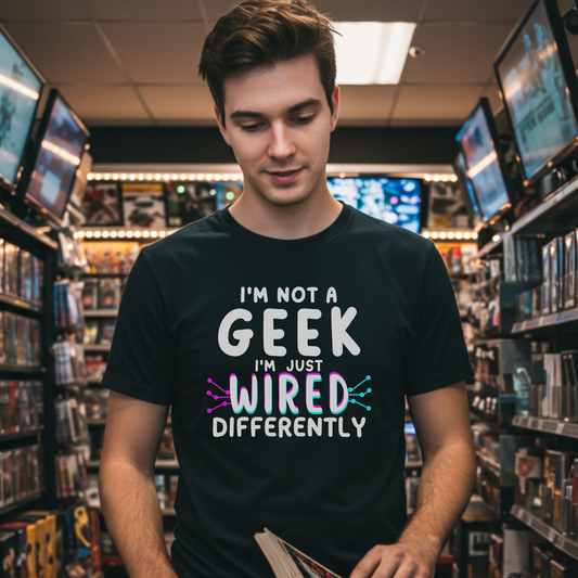 Wired Differently Unisex T-Shirt - Fun Geek Humor Tee