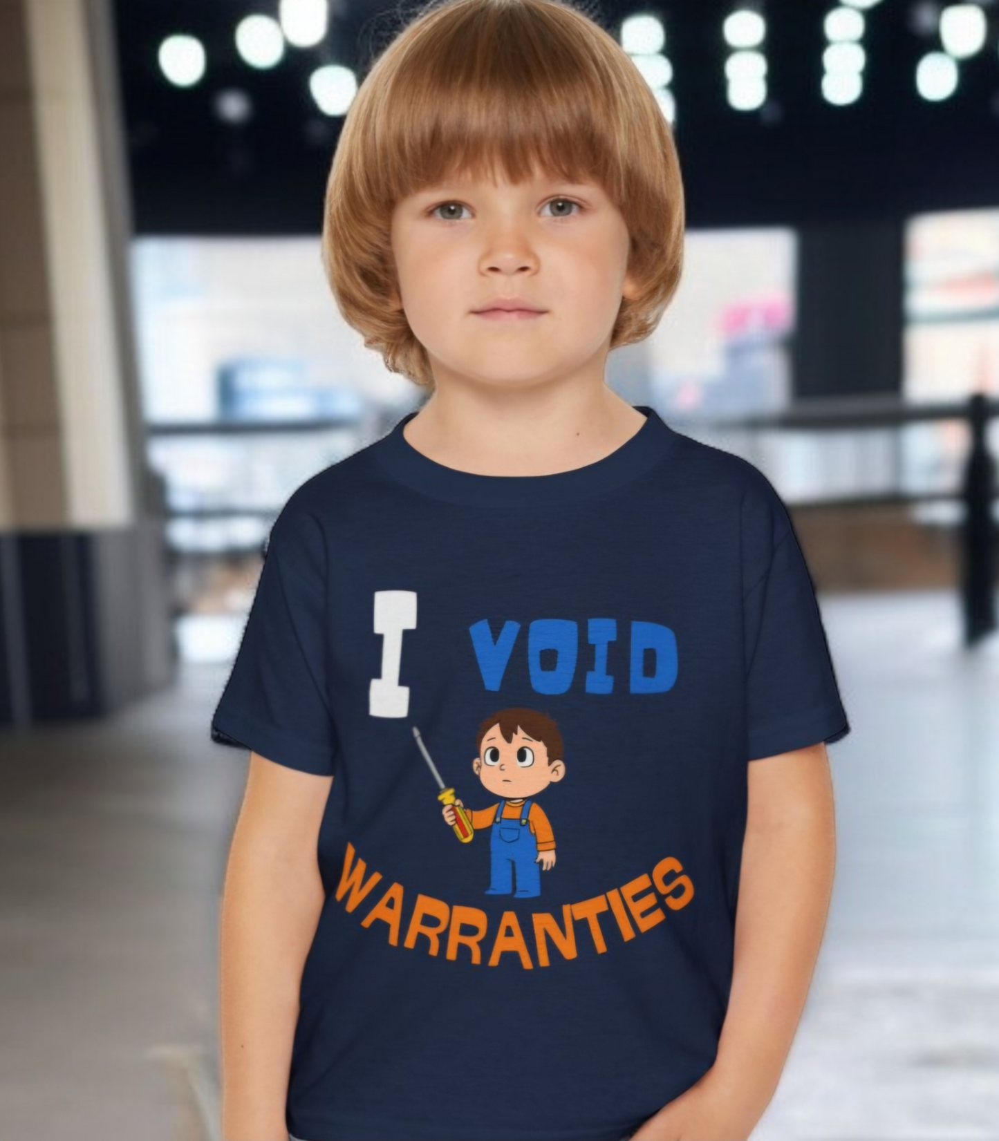 Funny Toddler T-Shirt - "I Void Warranties" - Playful & Comfortable Cotton Tee