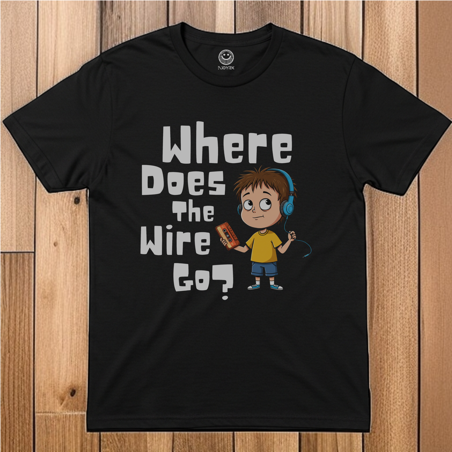 "Where does the wire go?" Unisex Softstyle T-Shirt