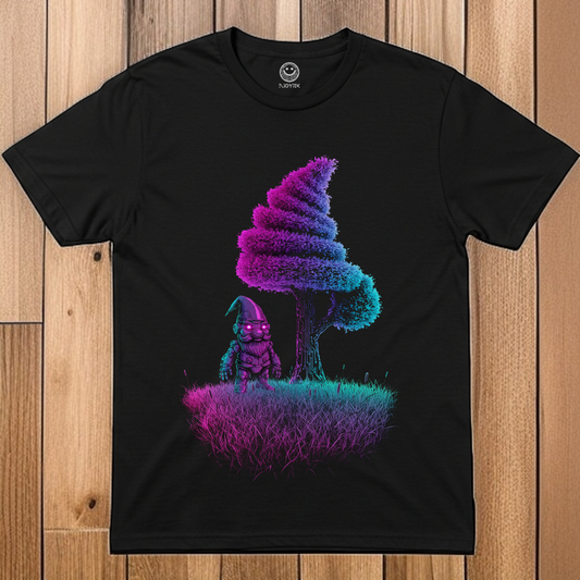 Cosmic Fantasy Unisex Softstyle T-Shirt - Vibrant Tree Design
